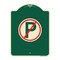 Signmission Designer Series No Parking, Green & Tan Heavy-Gauge Aluminum Sign, 24" x 18", G-1824-23655 A-DES-G-1824-23655 - alternate 1